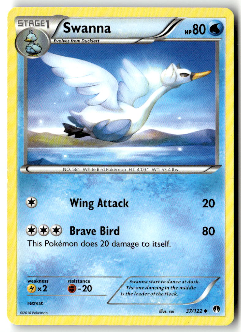 Front of Swanna 37/122 from XY - BREAKpoint