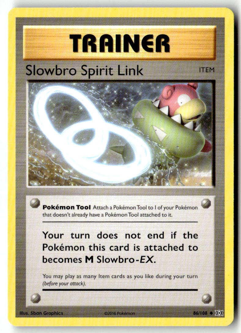 Front of Slowbro Spirit Link 86/108 from XY - Evolutions