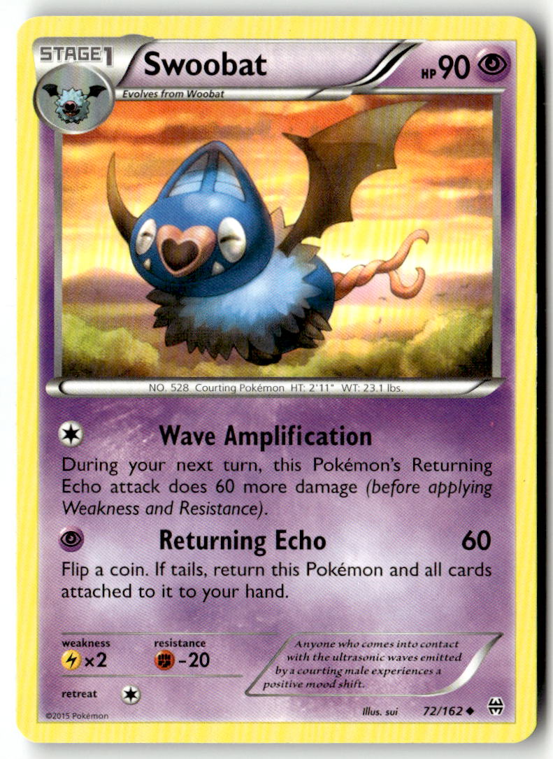Front of Swoobat 72/162 from XY - BREAKthrough