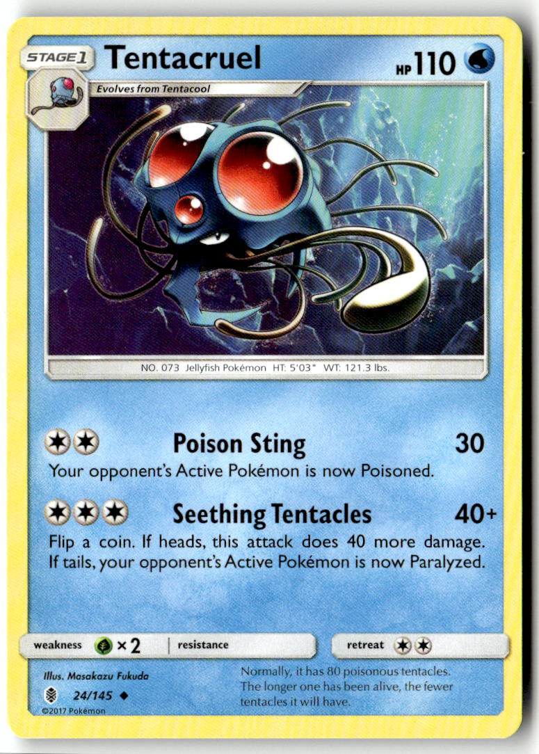Front of Tentacruel 24/145 from SM - Guardians Rising
