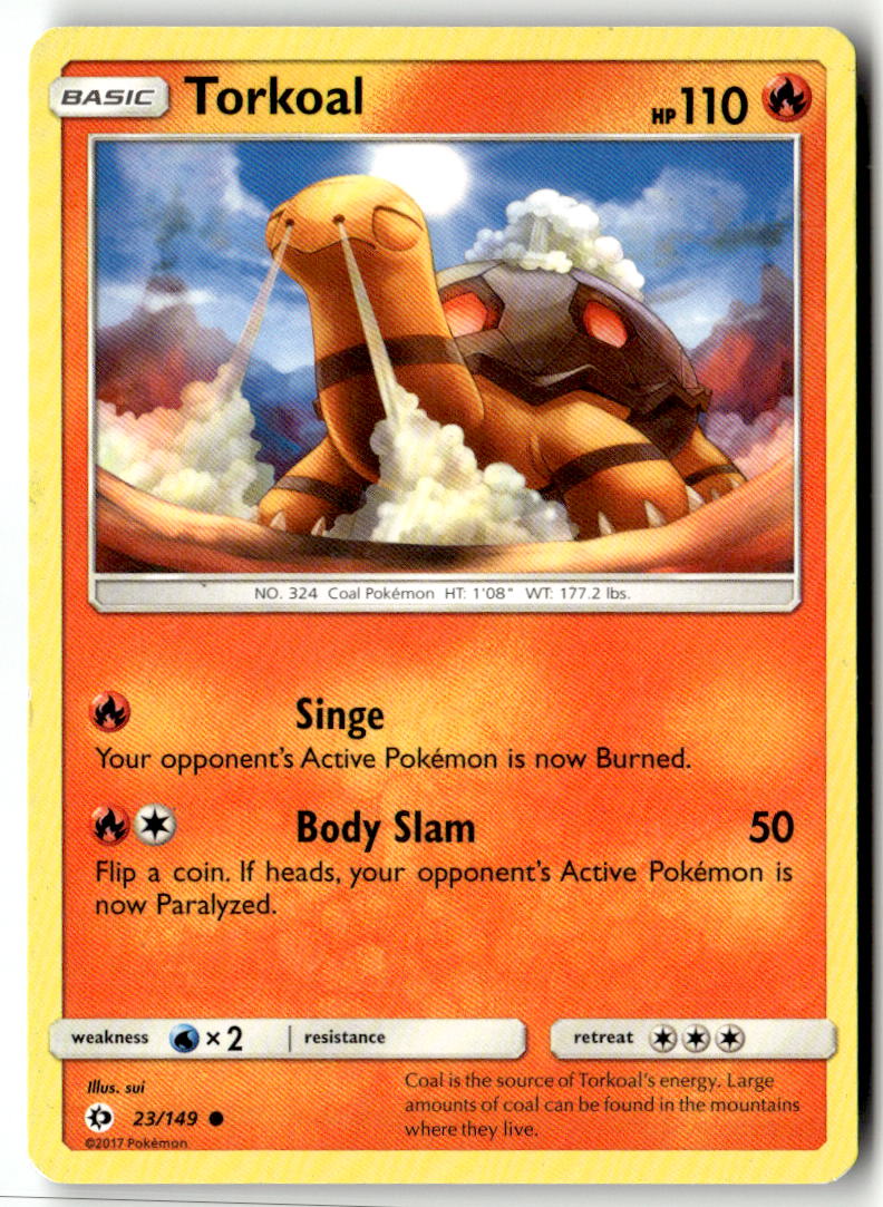 Front of Torkoal 23/149 from SM Base Set
