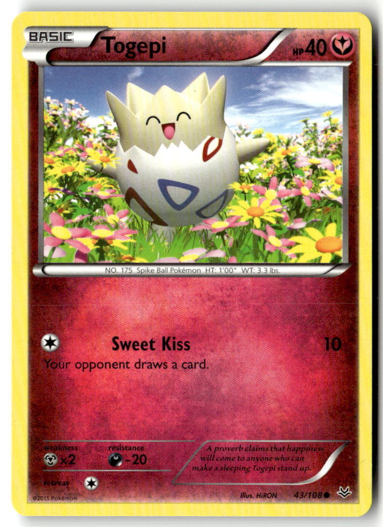 Front of Togepi 43/108 from XY - Roaring Skies