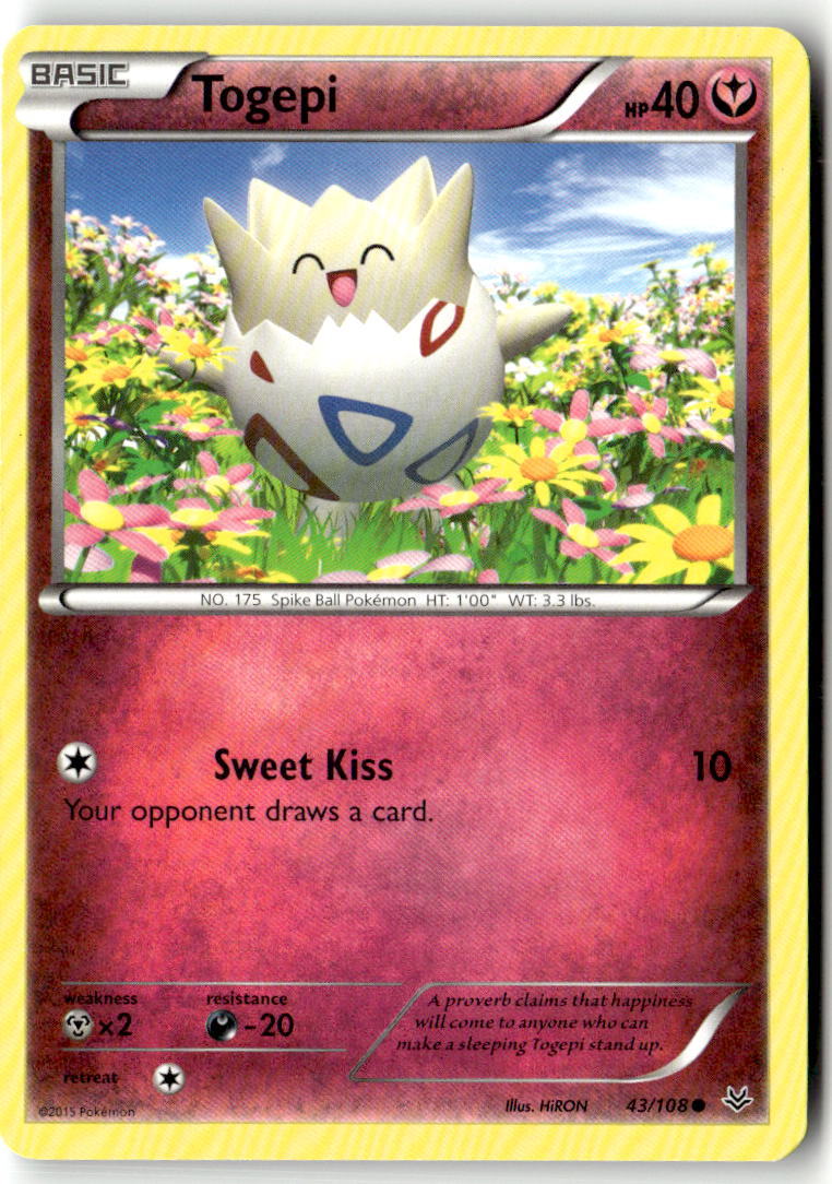 Front of Togepi 43/108 from XY - Roaring Skies