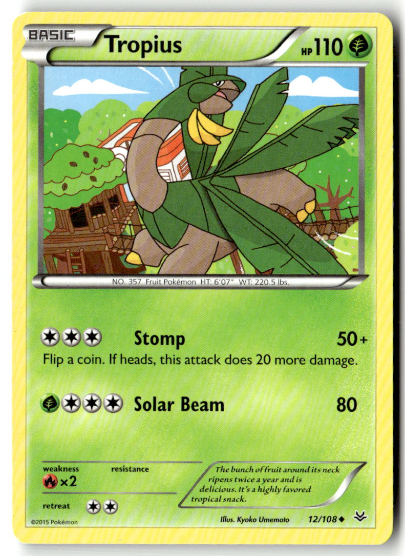 Front of Tropius 12/108 from XY - Roaring Skies