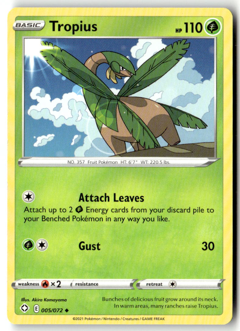 Front of Tropius 005/072 from Shining Fates