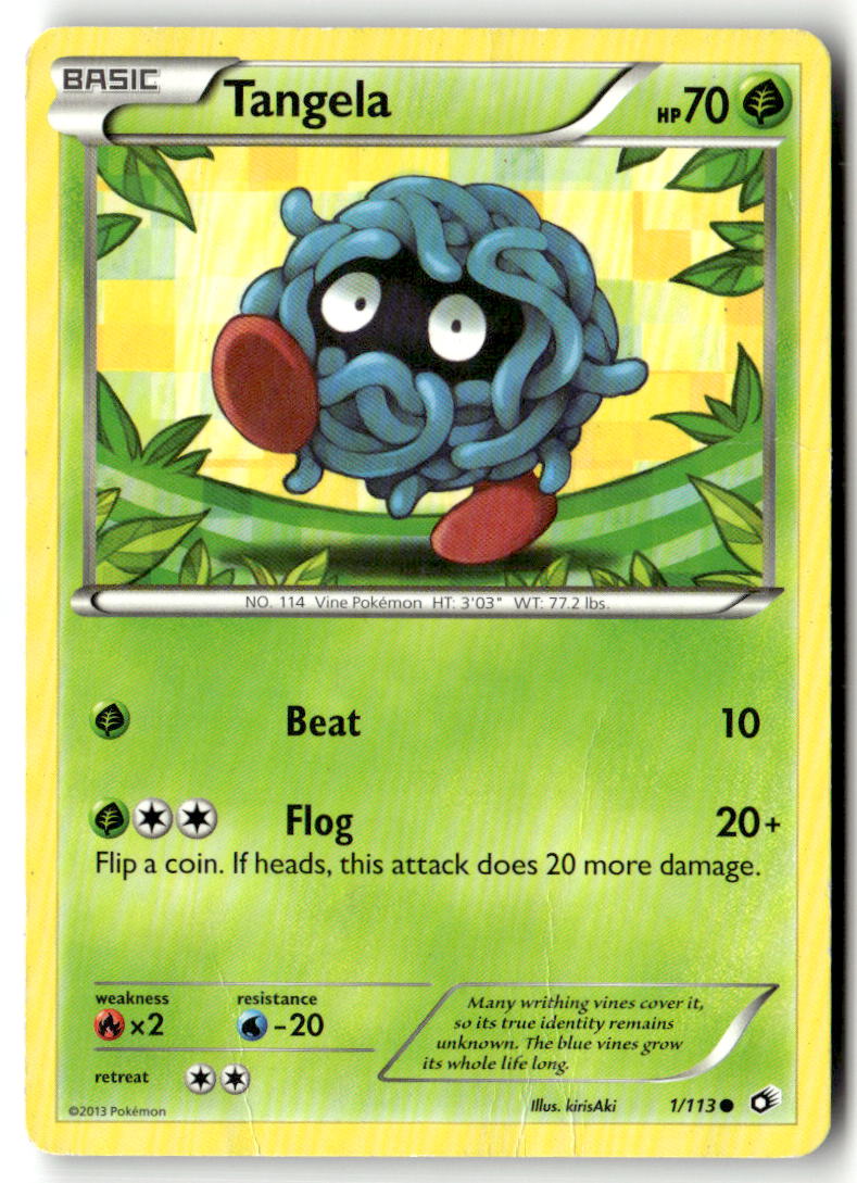 Front of Tangela 1/113 from Legendary Treasures