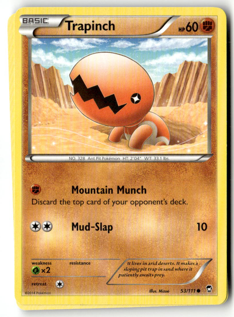 Front of Trapinch 53/111 from XY - Furious Fists