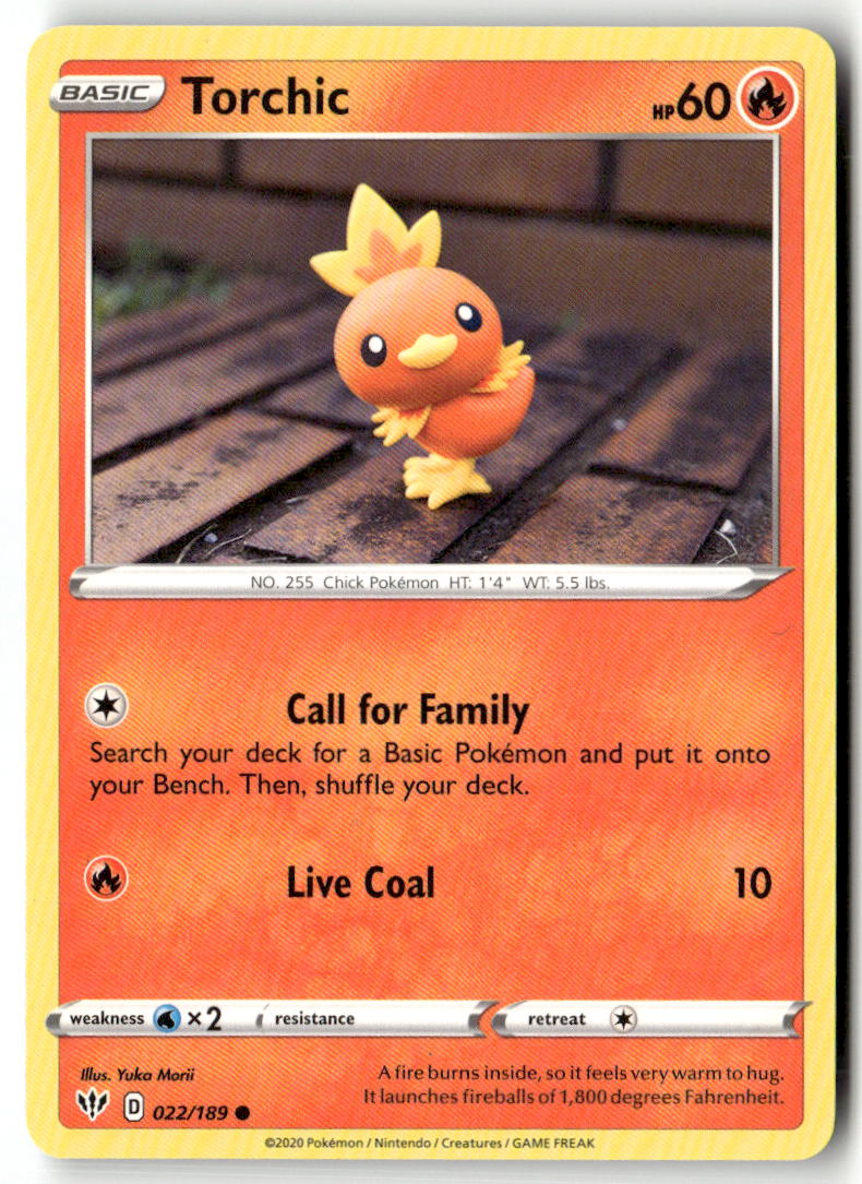 Front of Torchic 022/189 from Darkness Ablaze