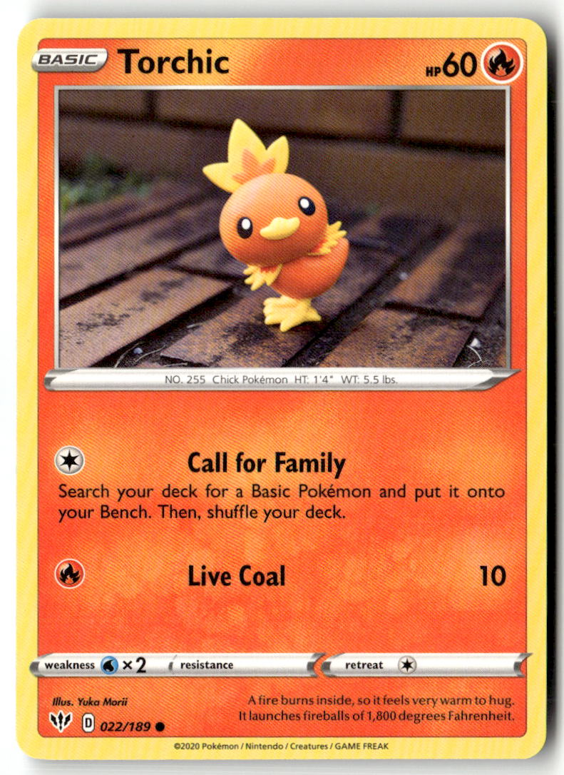 Front of Torchic 022/189 from Darkness Ablaze