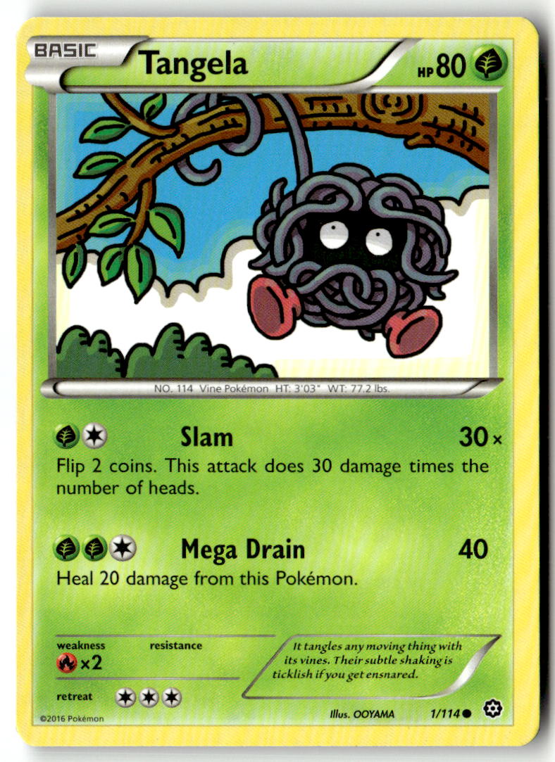 Front of Tangela 1/114 from XY - Steam Siege