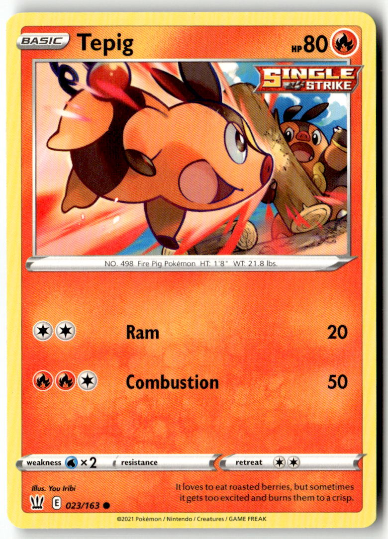 Front of Tepig 023/163 from Battle Styles