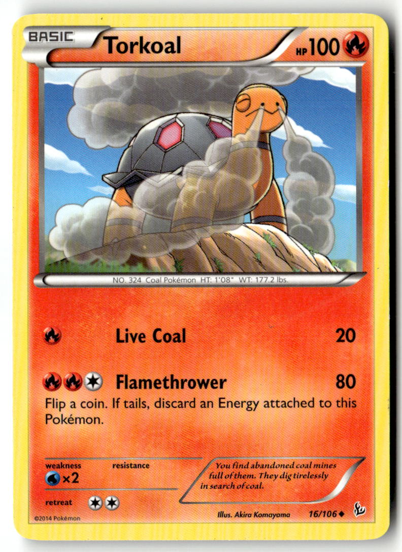 Front of Torkoal 16/106 from XY - Flashfire
