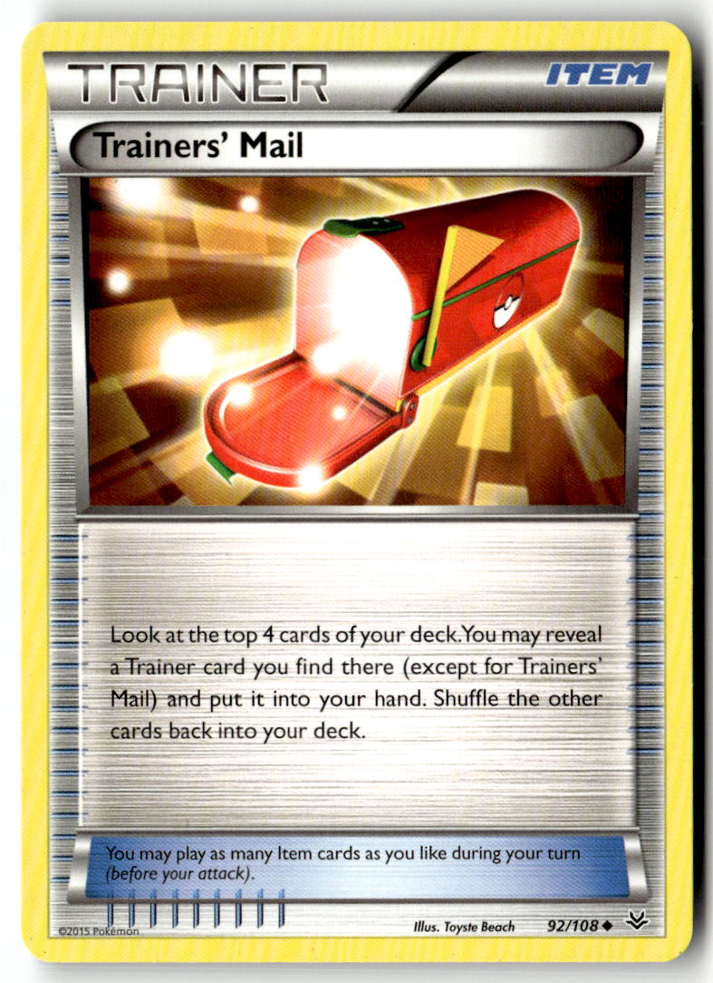 Front of Trainers' Mail 92/108 from XY - Roaring Skies
