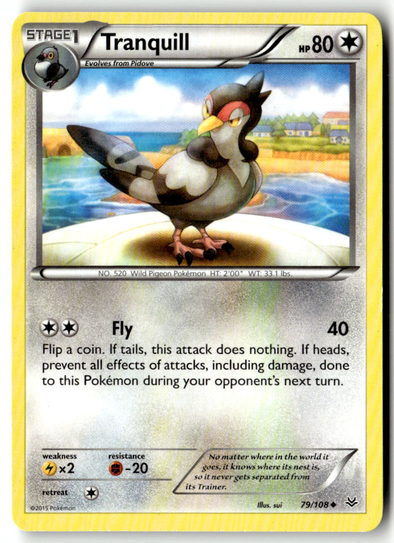 Front of Tranquill 79/108 from XY - Roaring Skies