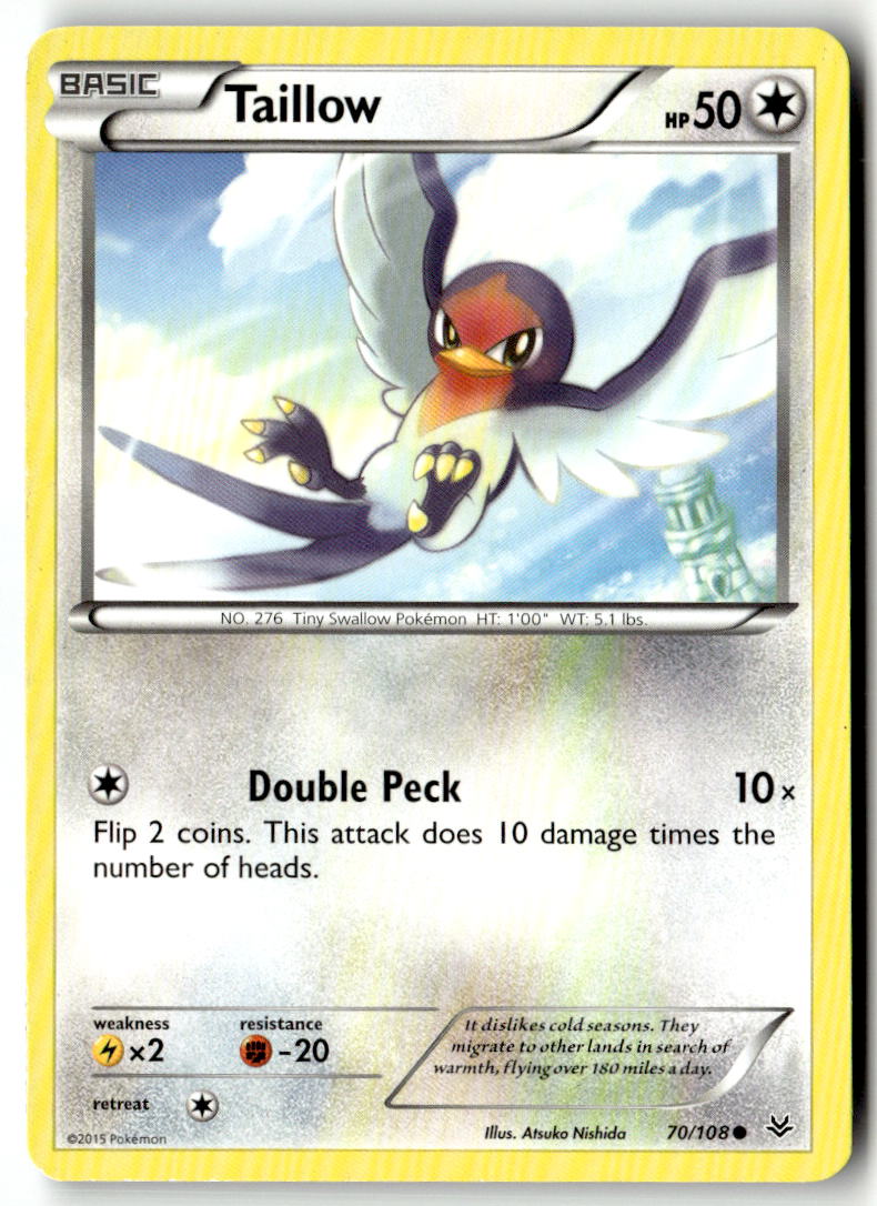 Front of Taillow 70/108 from XY - Roaring Skies