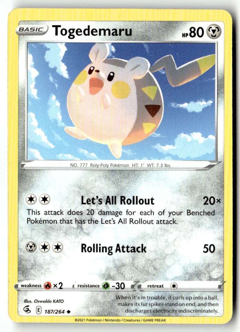 Front of Togedemaru 187/264 from Fusion Strike