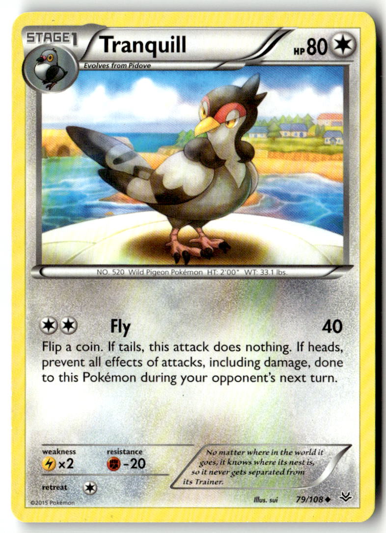 Front of Tranquill 79/108 from XY - Roaring Skies