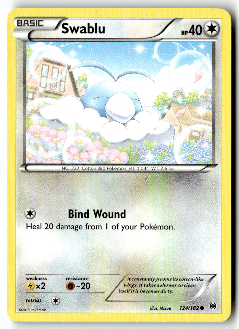 Front of Swablu 124/162 from XY - BREAKthrough