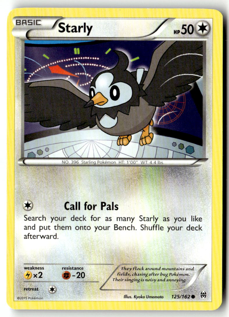 Front of Starly 125/162 from XY - BREAKthrough