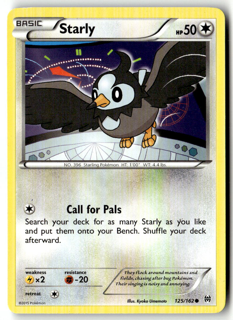 Front of Starly 125/162 from XY - BREAKthrough
