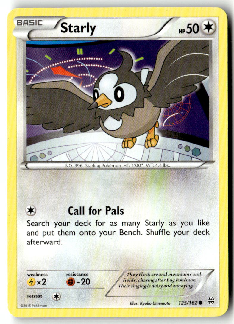 Front of Starly 125/162 from XY - BREAKthrough