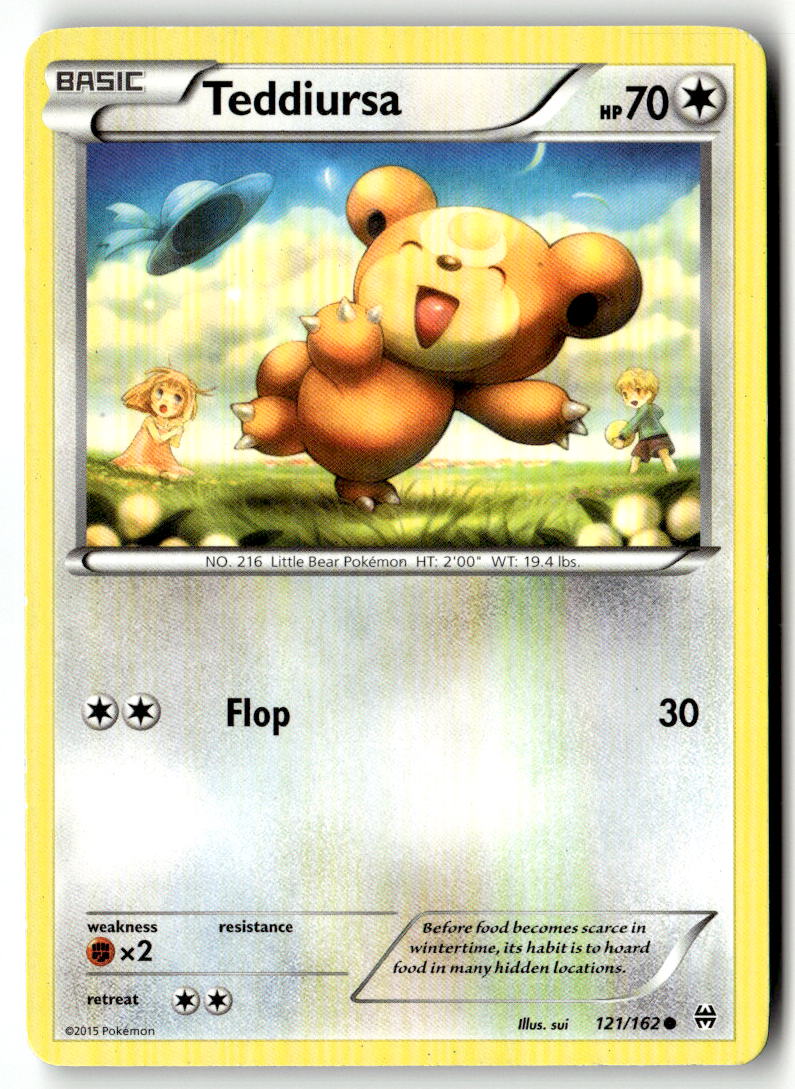 Front of Teddiursa 121/162 from XY - BREAKthrough