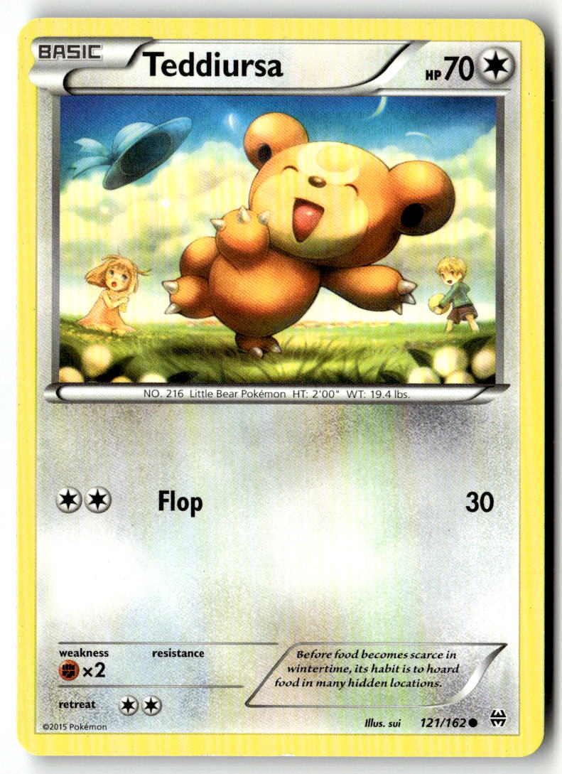 Front of Teddiursa 121/162 from XY - BREAKthrough