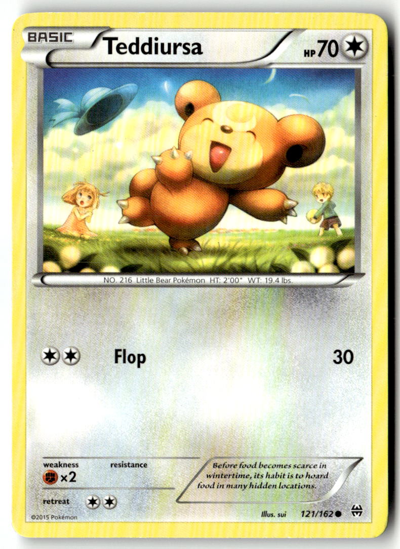 Front of Teddiursa 121/162 from XY - BREAKthrough