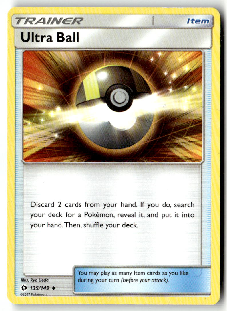 Front of Ultra Ball 135/149 from SM Base Set