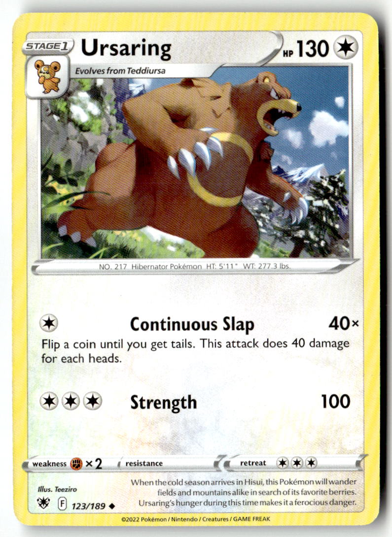 Front of Ursaring 123/189 from Astral Radiance