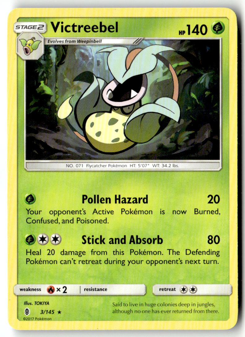 Front of Victreebel 3/145 from SM - Guardians Rising