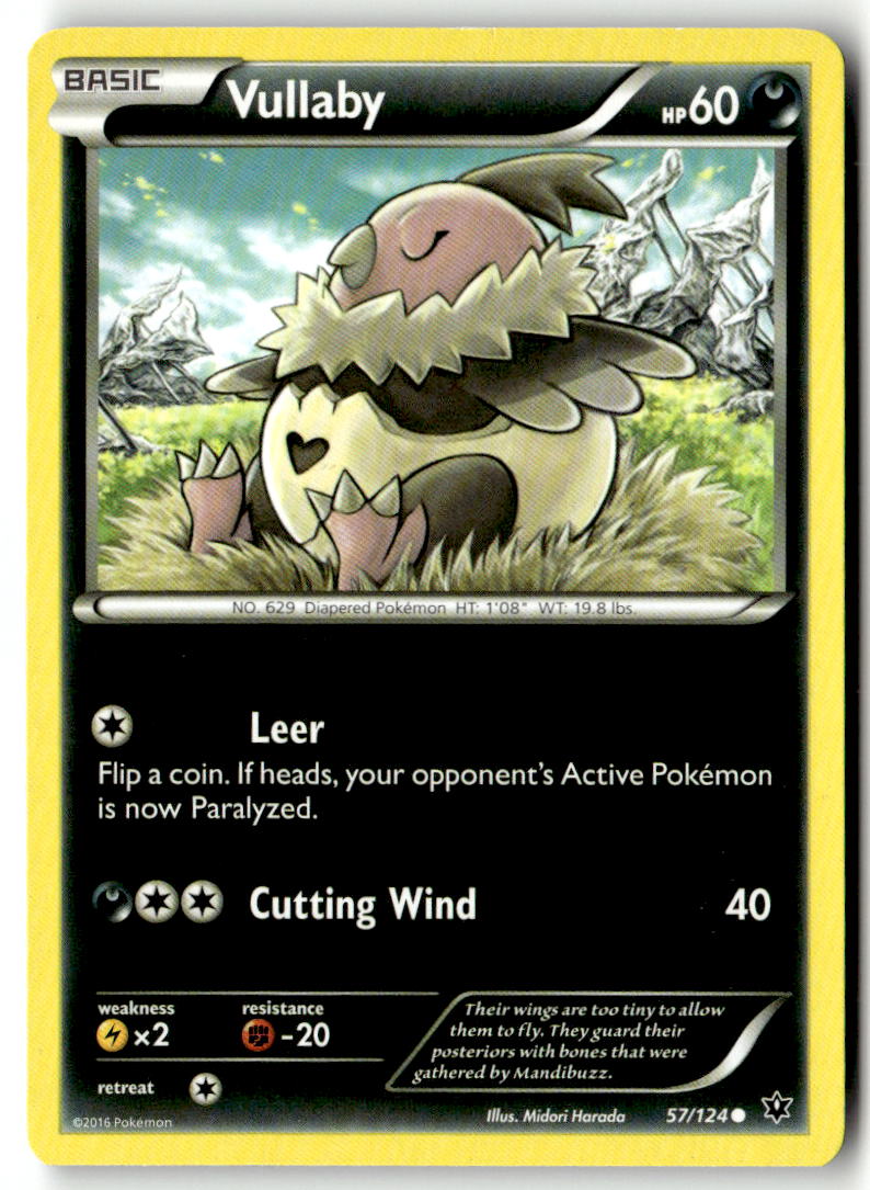 Front of Vullaby 57/124 from XY - Fates Collide