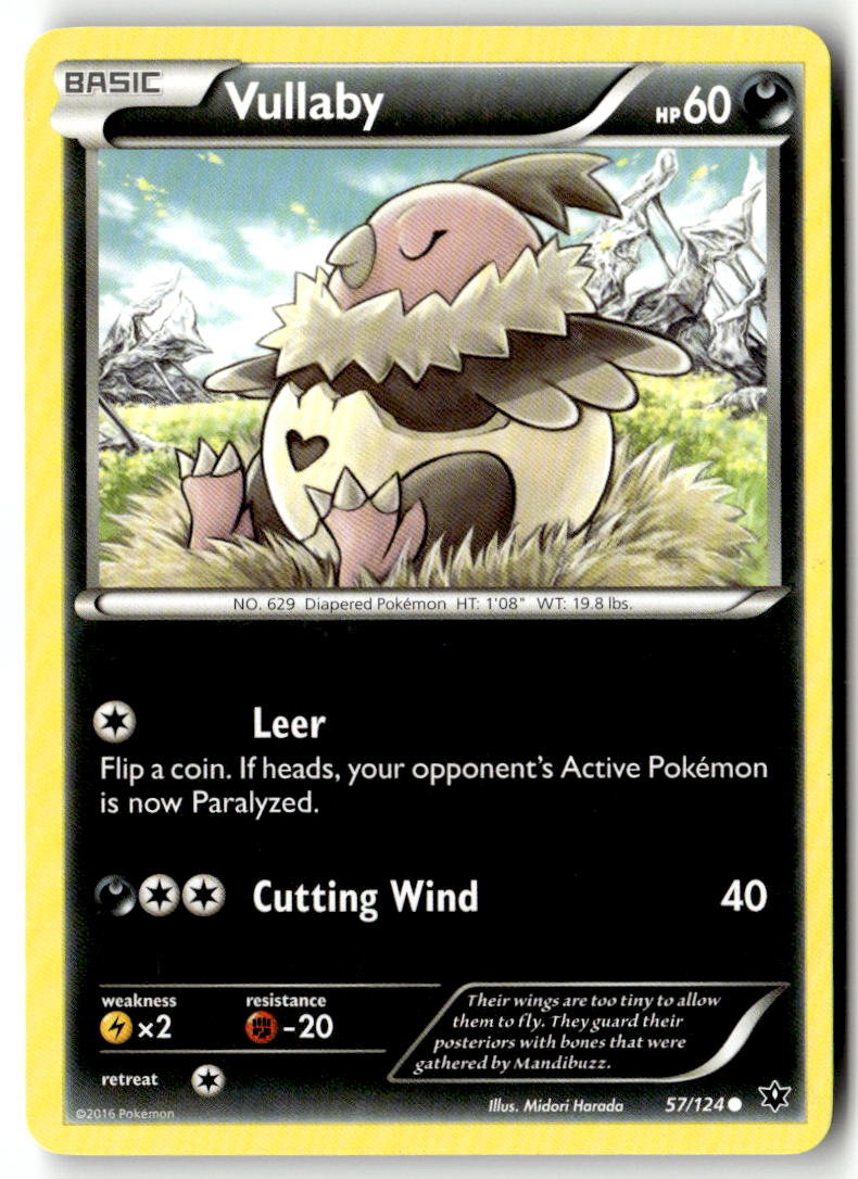 Front of Vullaby 57/124 from XY - Fates Collide