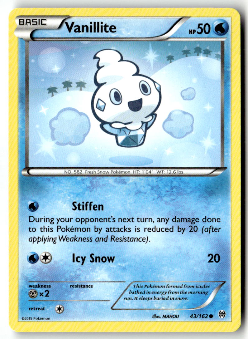 Front of Vanillite 43/162 from XY - BREAKthrough