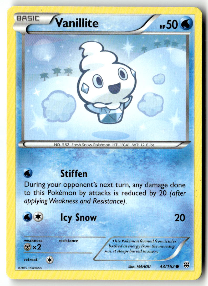 Front of Vanillite 43/162 from XY - BREAKthrough