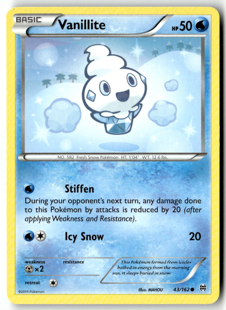 Front of Vanillite 43/162 from XY - BREAKthrough
