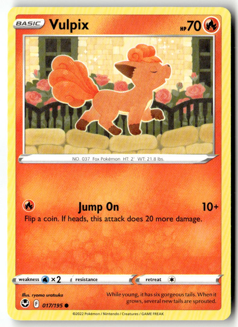 Front of Vulpix 017/195 from Silver Tempest