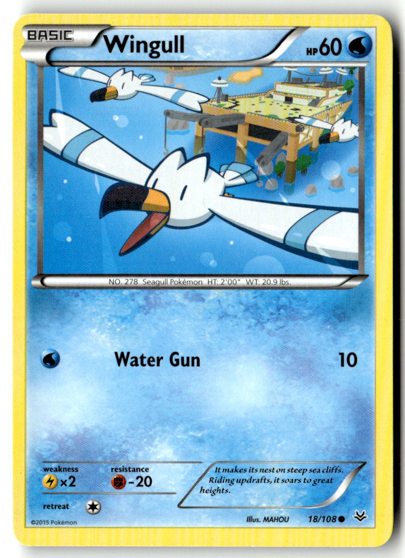 Front of Wingull 18/108 from XY - Roaring Skies