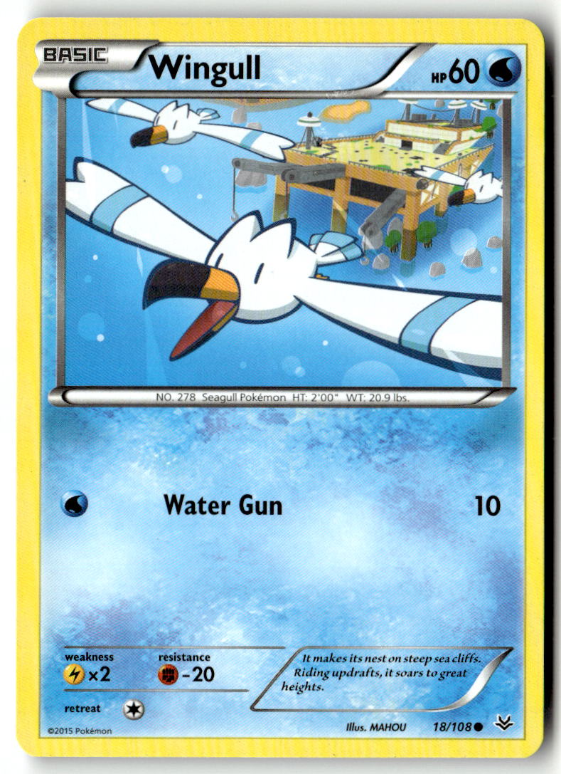 Front of Wingull 18/108 from XY - Roaring Skies