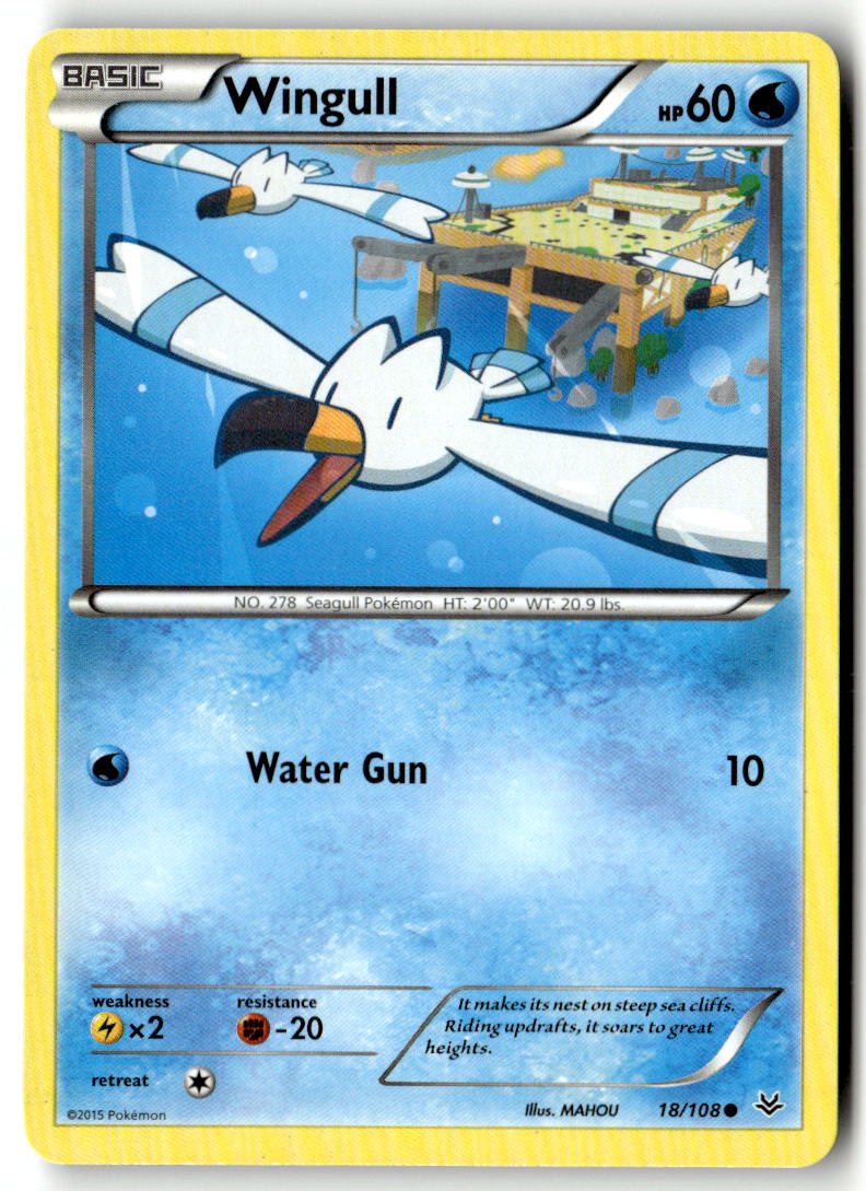 Front of Wingull 18/108 from XY - Roaring Skies