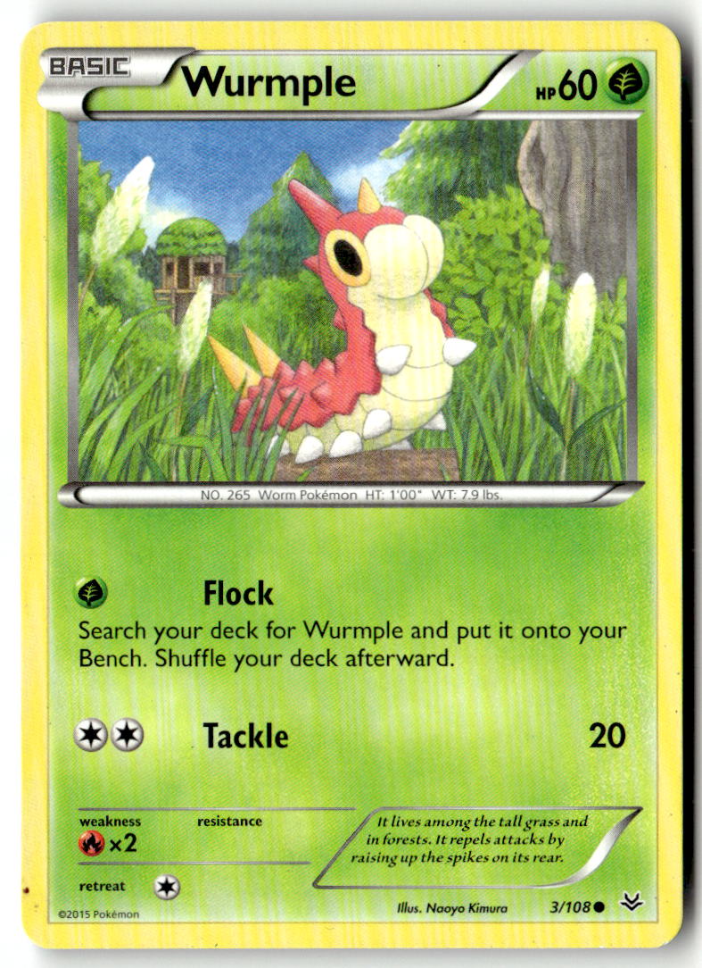 Front of Wurmple 3/108 from XY - Roaring Skies