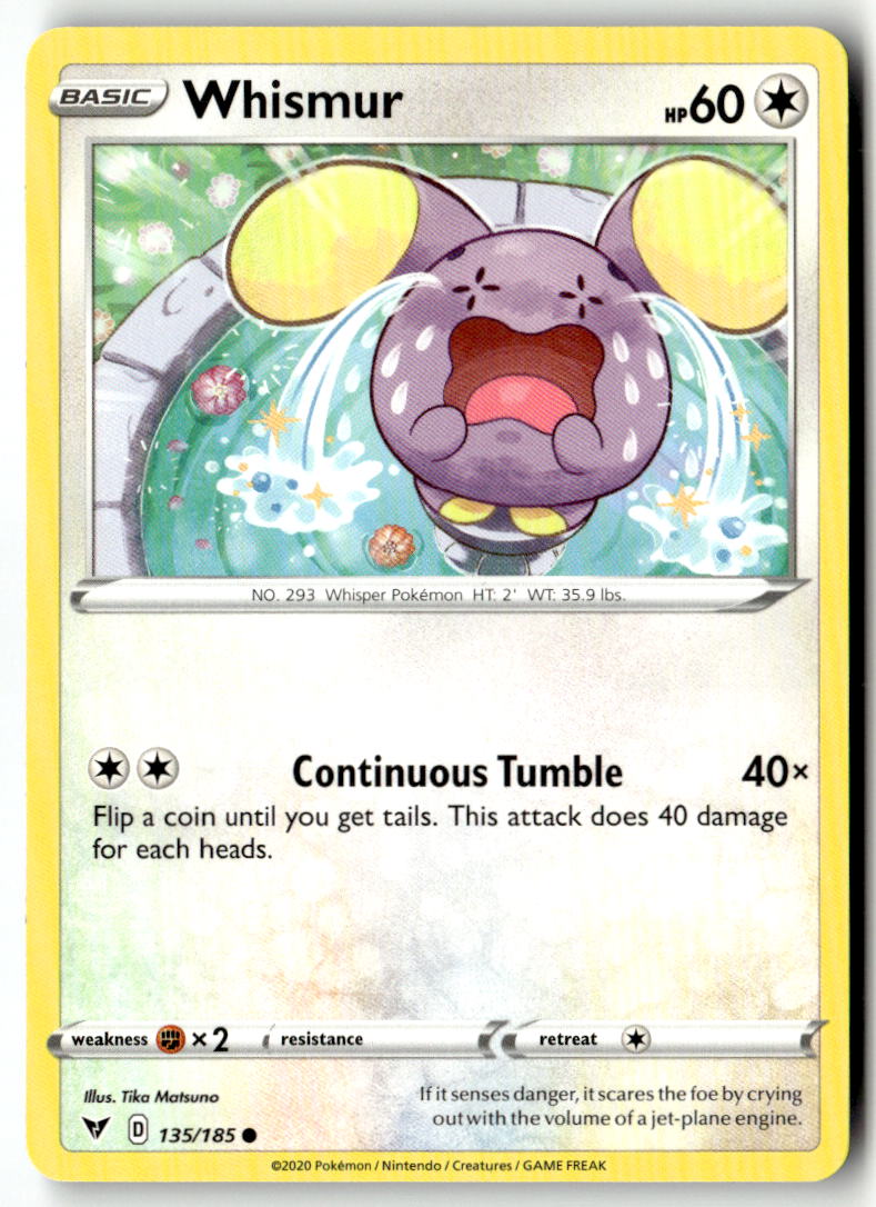 Front of Whismur 135/185 from Vivid Voltage