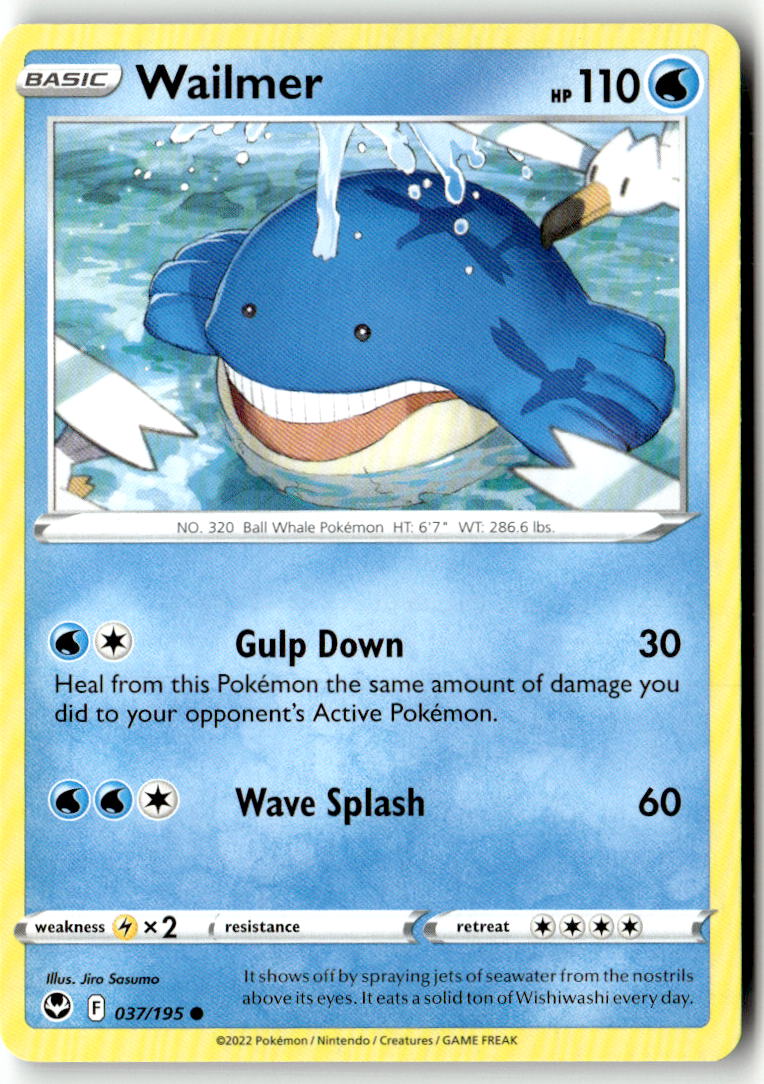 Front of Wailmer 037/195 from Silver Tempest