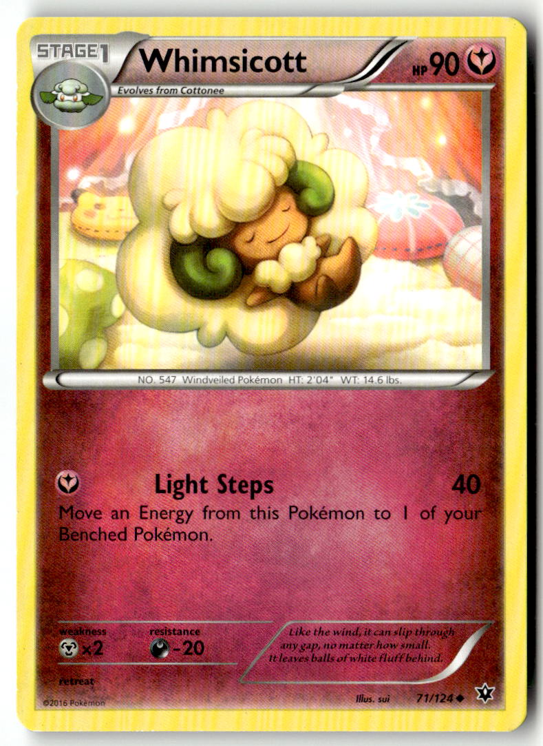 Front of Whimsicott 71/124 from XY - Fates Collide
