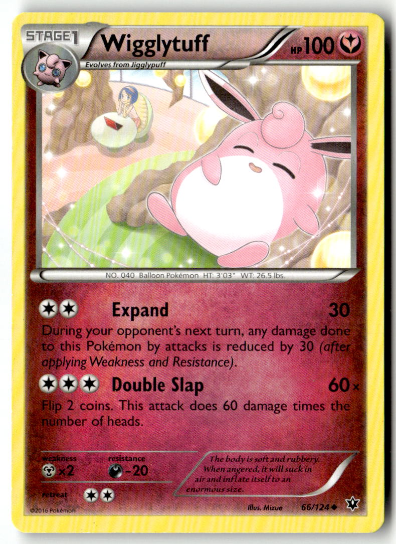 Front of Wigglytuff 66/124 from XY - Fates Collide