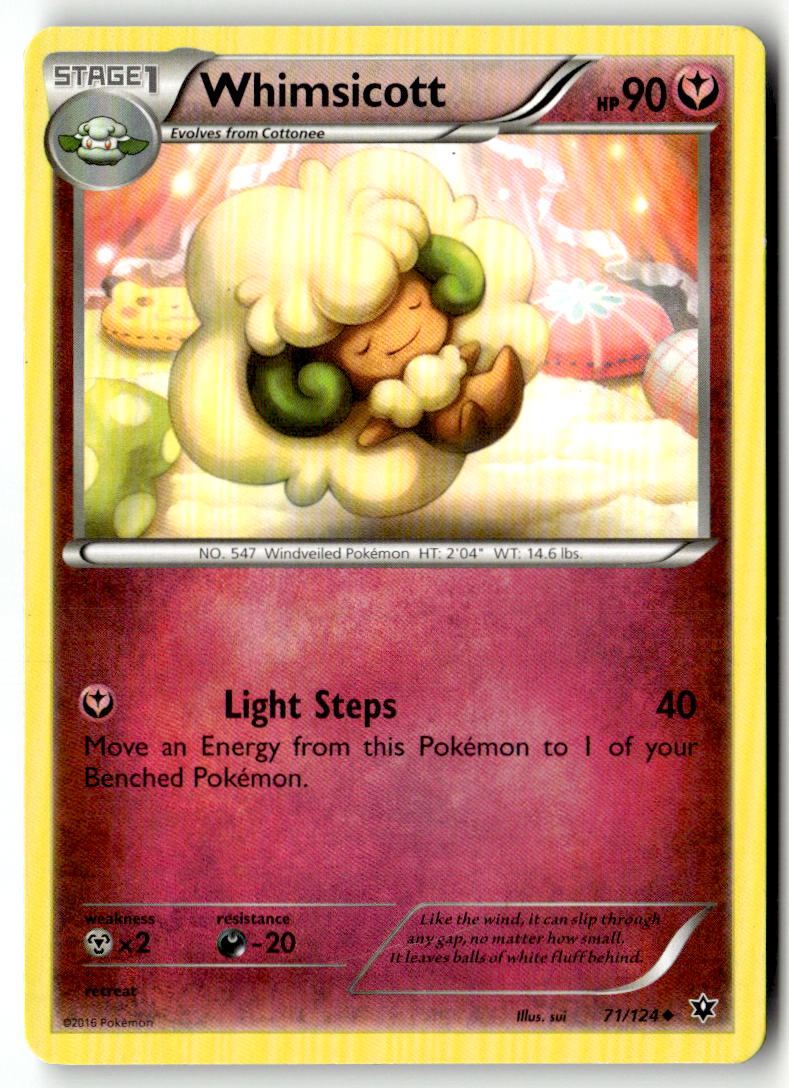Front of Whimsicott 71/124 from XY - Fates Collide