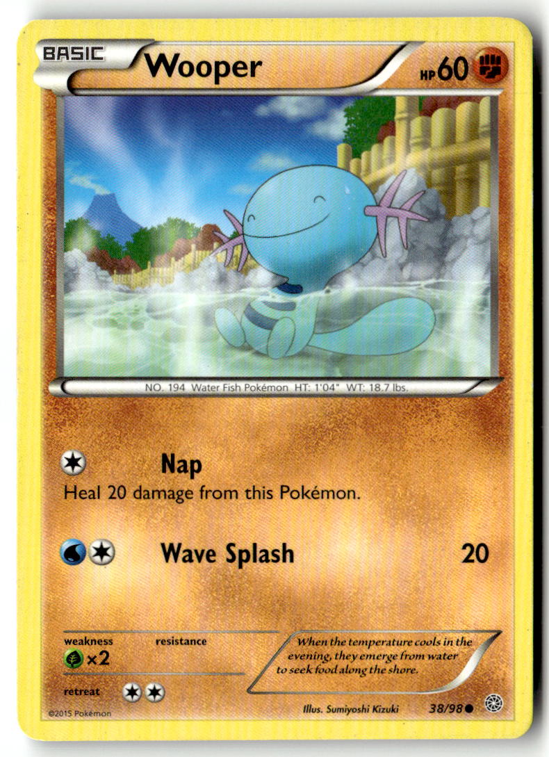Front of Wooper 38/98 from XY - Ancient Origins