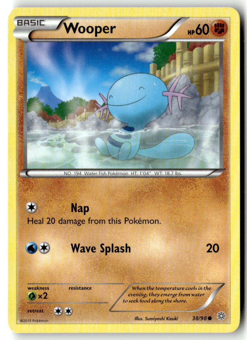 Front of Wooper 38/98 from XY - Ancient Origins