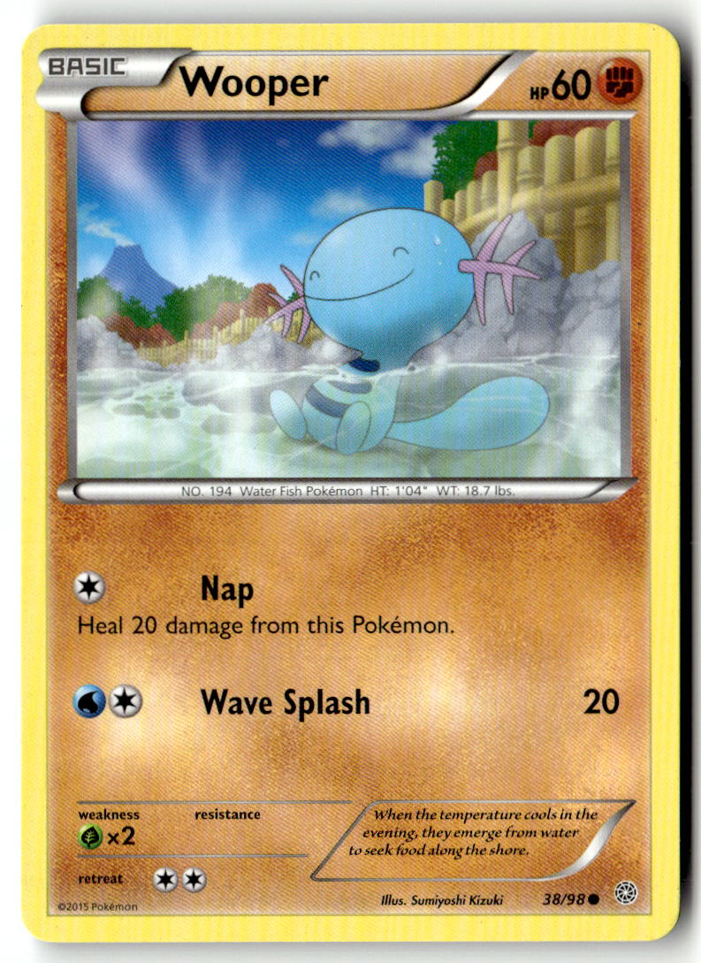Front of Wooper 38/98 from XY - Ancient Origins