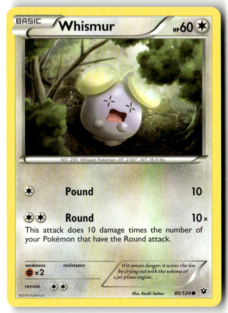 Front of Whismur 80/124 from XY - Fates Collide